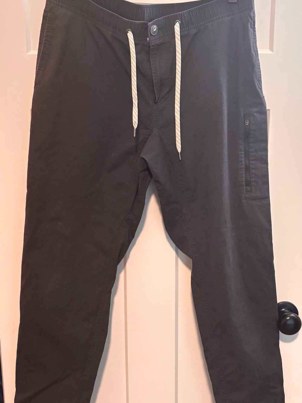 Vuori Black Drawstring Chinos